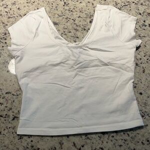 Ultra Flirt Women’s White Knot Crop Top M